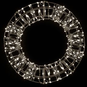 Christmas United Vianočný LED veniec, čierna, 400 diód LED, Ø 30 cm, drôt
