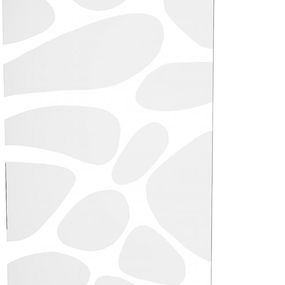 MEXEN/S - KIOTO samostatne stojaca sprchová zástena 120 x 200 cm, transparent/biela vzor 8 mm, chróm 800-120-002-01-97
