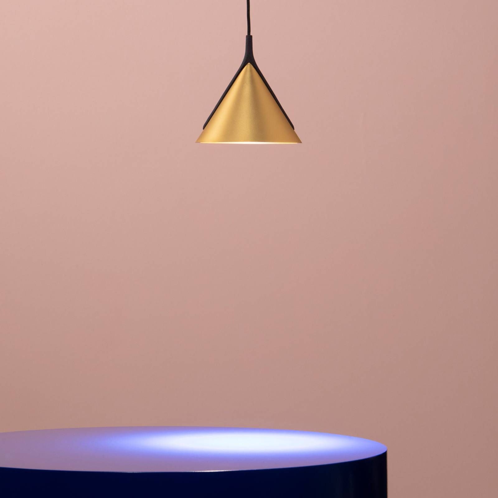Axo Light Axolight Jewel Mono kyvadlo čierno-zlatá 2700K 38°, Obývacia izba / jedáleň, hliník, 9W, K: 9cm