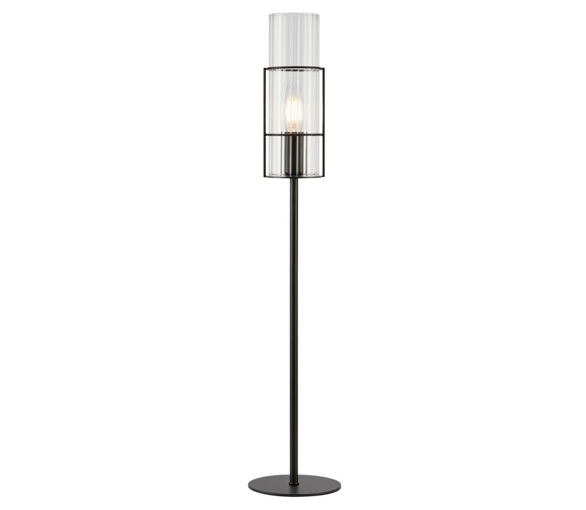 Markslöjd 108556 - Stolná lampa TUBO 1xE14/40W/230V 65 cm čierna/číra