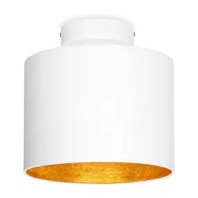 Biele stropné svietidlo s detailom v zlatej farbe Sotto Luce MIKA XS CP