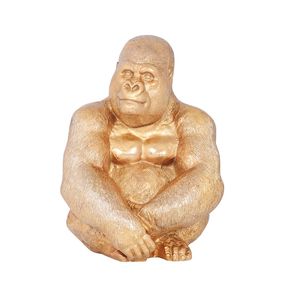 Dekorácia Gorila 43 cm zlatá