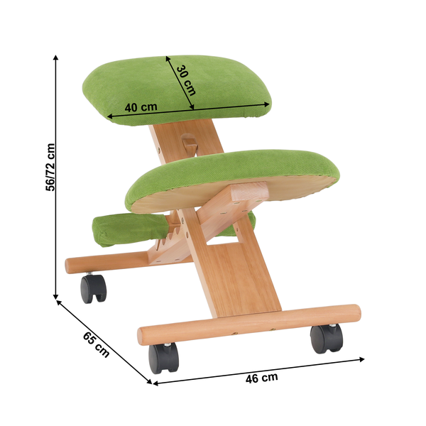 Ergonomická kľakačka, zelená/buk, GROCO