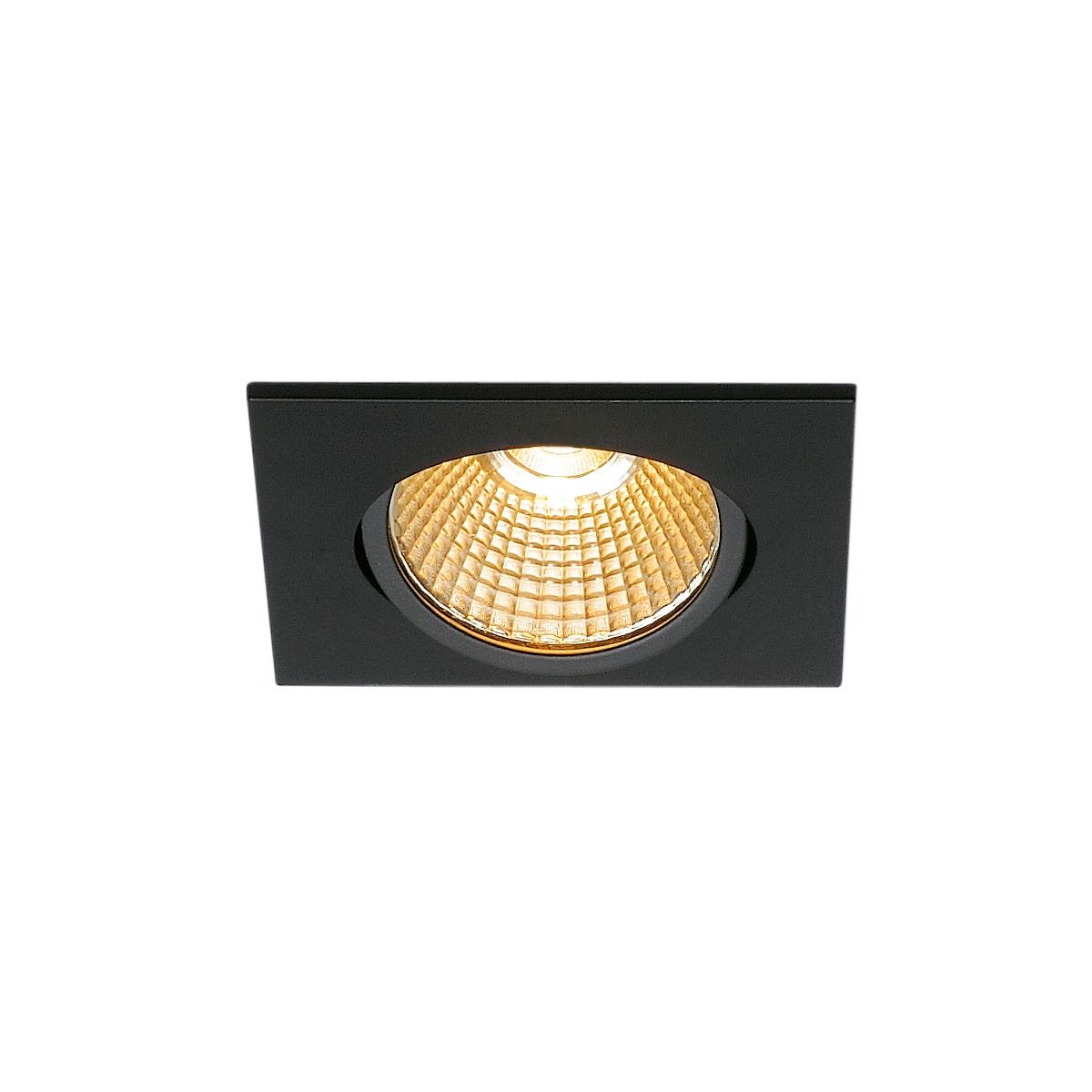 Stropné svietidlo SLV NEW TRIA 68 I CS Indoor, stropné vstavané LED svietidlo, černé, 2700K, hranaté 1003068
