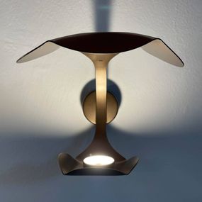 Knikerboker Le Gigine nástenné LED svetlo kávová, Obývacia izba / jedáleň, oceľ, 6W, L: 18 cm, K: 16cm