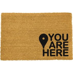 Čierna rohožka z prírodného kokosového vlákna Artsy Doormats You Are, 40 x 60 cm