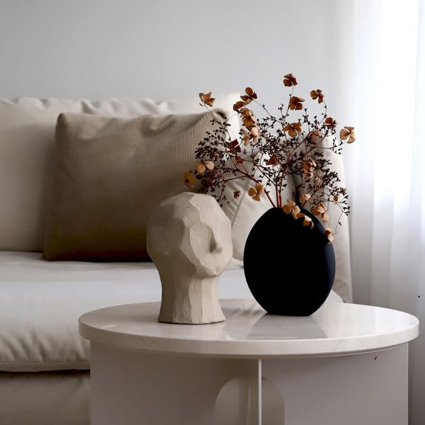 COOEE Design Keramická váza Pastille Black 15 cm