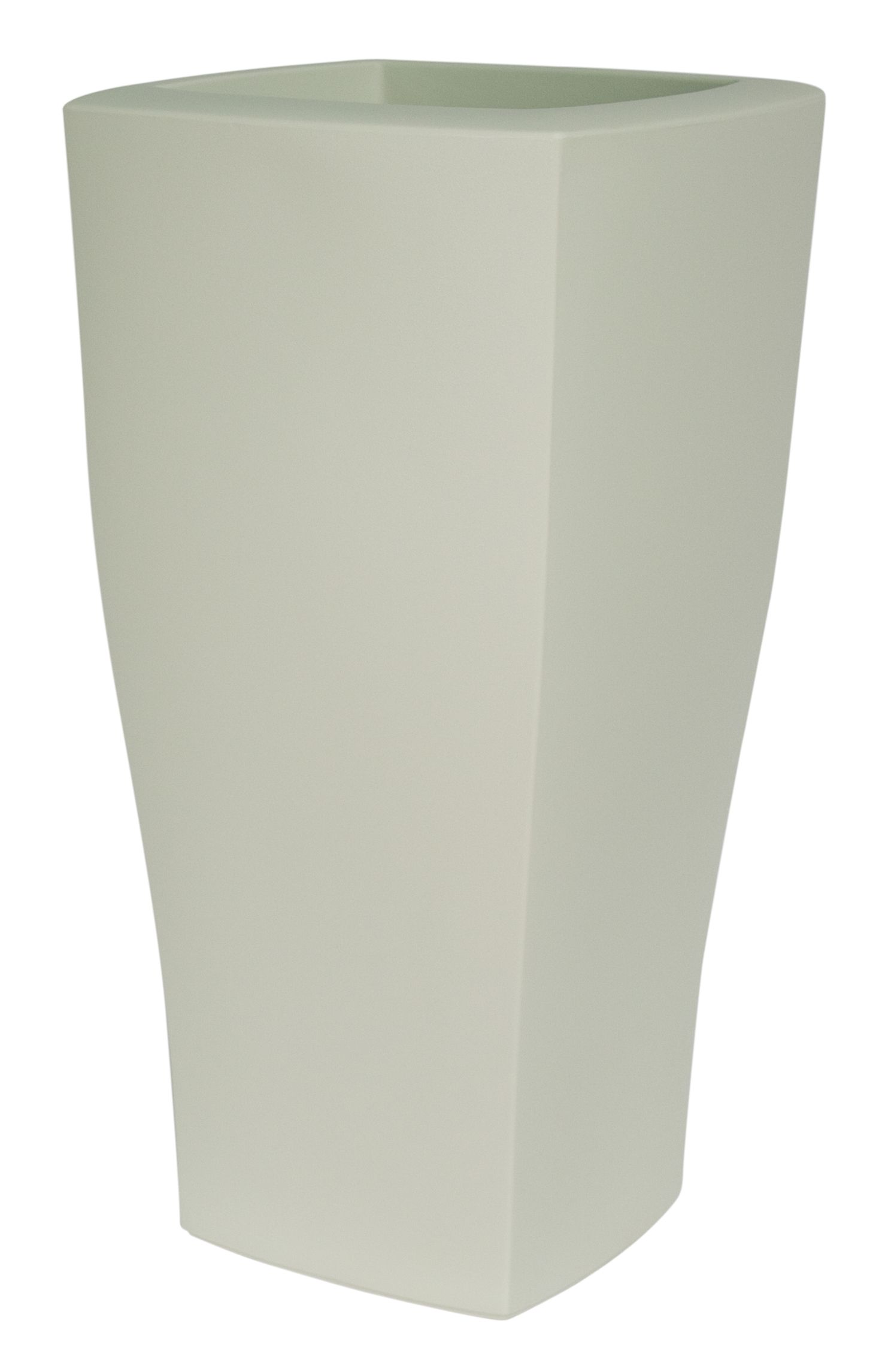 Plust - Dizajnový kvetináč QUADRUM, 37 x 37 x 73 cm - slonová kosť