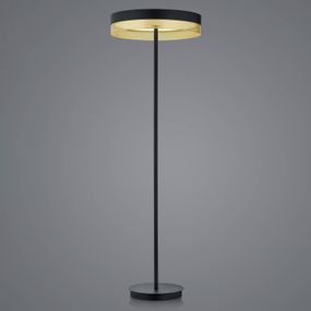 HELL Stojaca LED lampa Mesh zo železa, čierna/zlatá, Obývacia izba / jedáleň, železo, 42W, K: 140cm