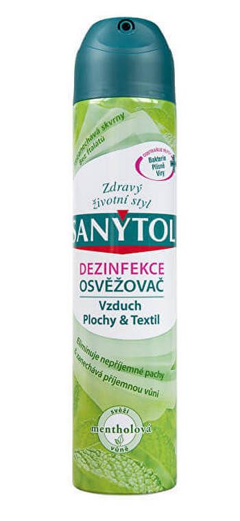 SANYTOL Dezinfekčný osviežovač vzduchu na plochy a textil - Svieža mentholová vôňa 300 ml