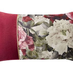DomTextilu Dizajnová bordová obliečka na vankúš s unikátnym kvetinovým vzorom  Bordová 30 x 50 cm 46485