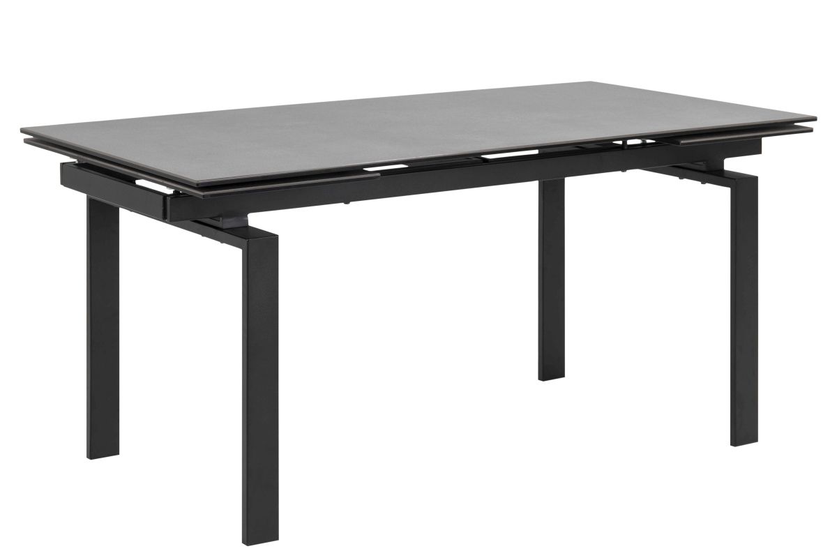 Dkton Jedálenský stôl rozkladací Neema 160/240 cm čierne sklo