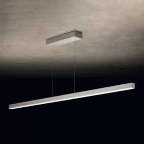 Holtkötter Xena L závesné LED 160 cm striebro, Obývacia izba / jedáleň, hliník, 42W, P: 160 cm