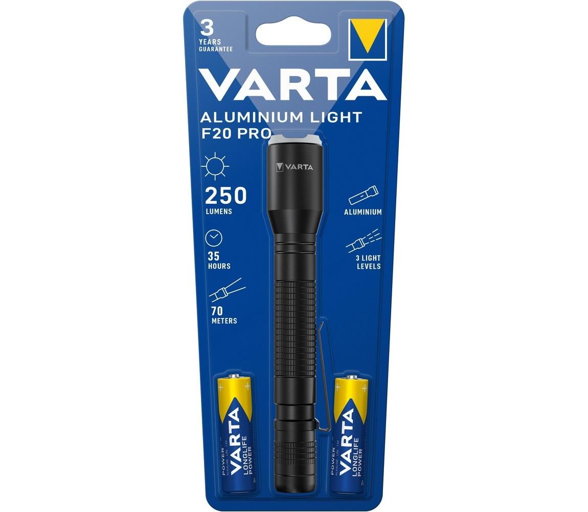 Varta 16607101421 - LED Baterka ALUMINIUM LIGHT LED/2xAA