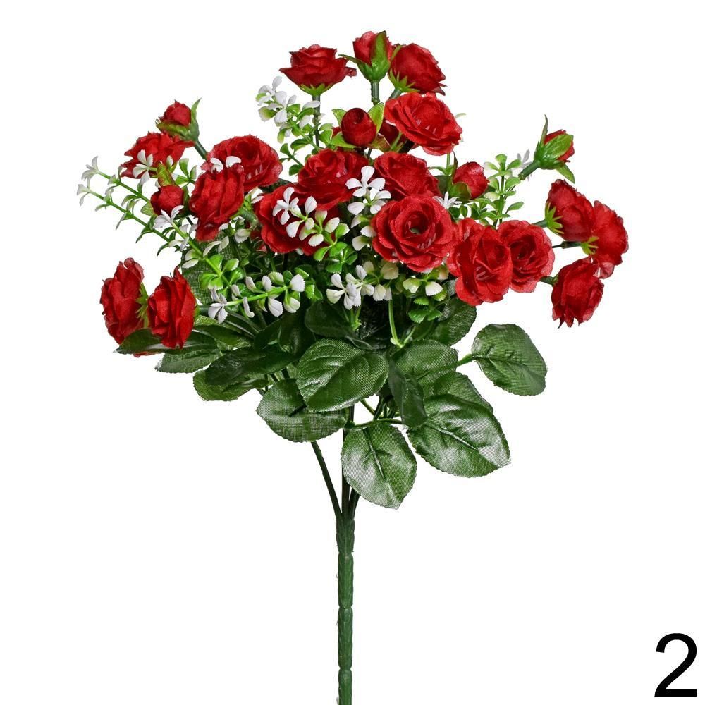Kytica mini ruža červená 33 cm 1000860C