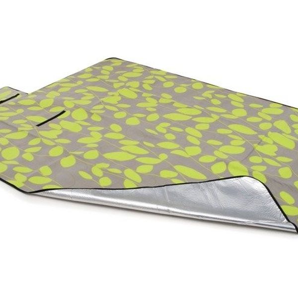 DomTextilu Piknikové deky zelenej farby s motívom lístia 10330-41737  200 x 220 cm Moderný Zelená