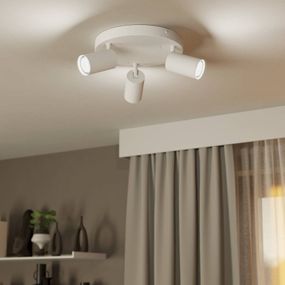 EGLO connect Telimbela-Z bodové svetlá 3-pl. biela, Obývacia izba / jedáleň, oceľ, GU10, 4.9W, K: 9.7cm