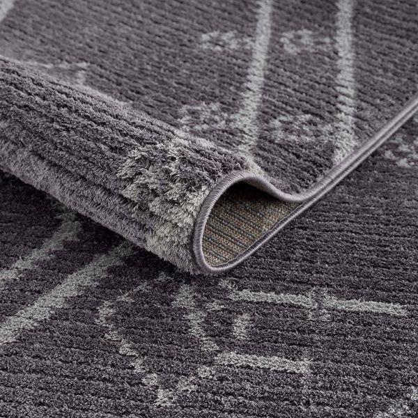 DomTextilu Moderný šedý koberec s geometrickým vzorom 63949-238208