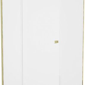 MEXEN/S - Roma sprchovací kút 120x80 cm, transparent, zlatá + čierna vanička so sifónom 854-120-080-50-00-4070G