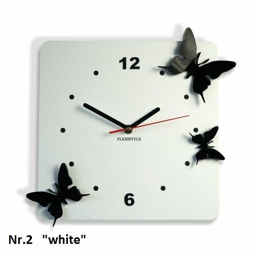 DomTextilu Nástenné dekoračné hodiny motýle 7837-240977