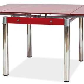 Jedálenský stôl GD-082 (červený) (pre 4 osoby)