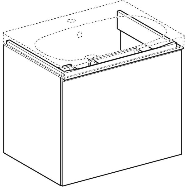 Geberit Acanto - Skrinka pod umývadlo 650 mm, čierna 500.610.16.1