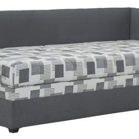 Jednolôžková posteľ 90 cm Blanár Turi (sivá + Kirsten 8057-11) (s roštom a matracom Alena) (P)