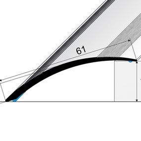 Přechodový profil 61 mm - oblý, délka 270 cm