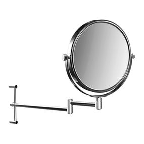 Emco Cosmetic mirrors Pure - Nástenné okrúhle holiace a kozmetické zrkadlo výškovo nastaviteľné, Ø 200 mm, 3 násobné zväčšovanie, chróm 109400115