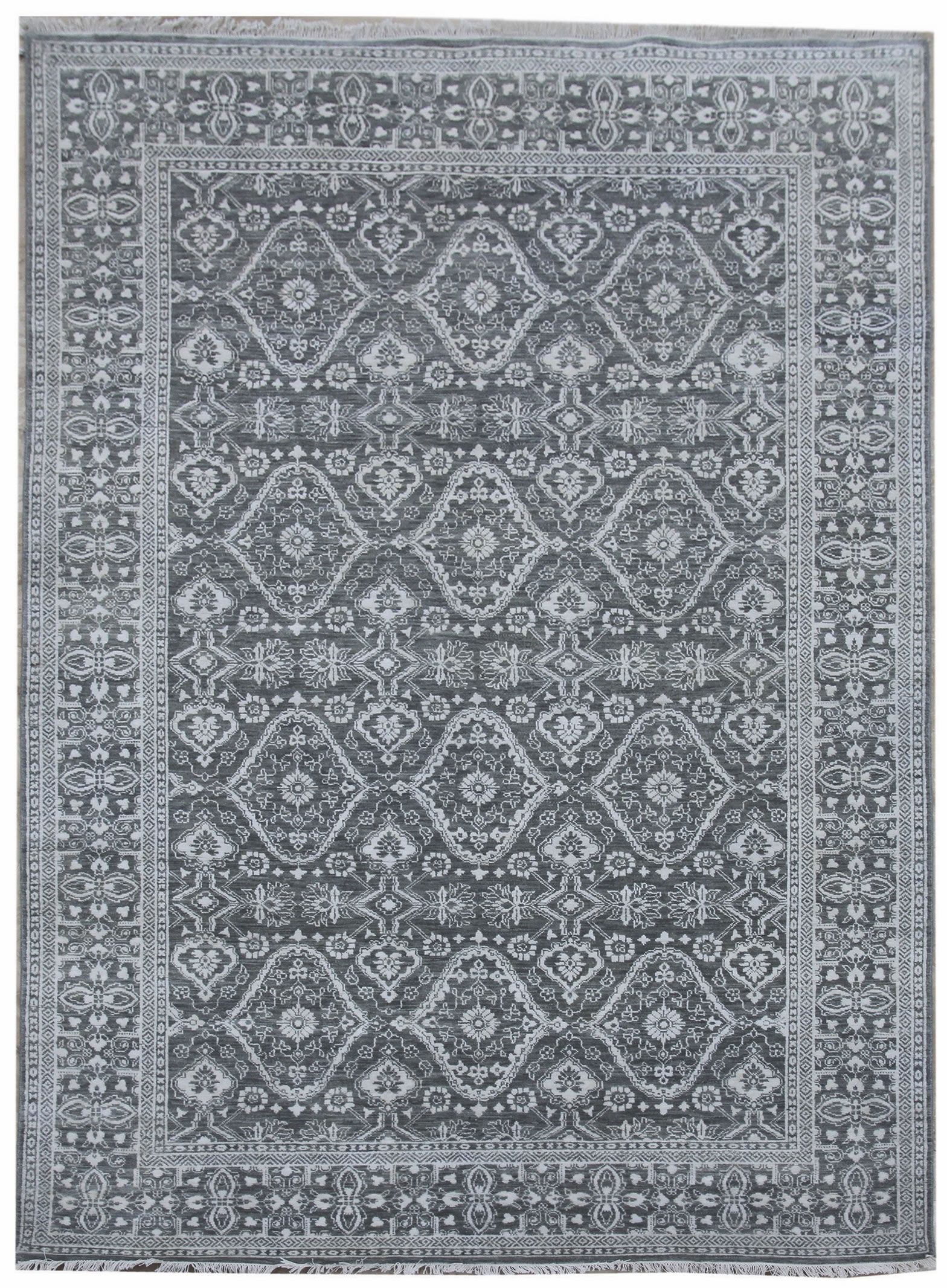Diamond Carpets koberce Ručne viazaný kusový koberec Diamond DC-HALI B Grey / silver - 365x550 cm