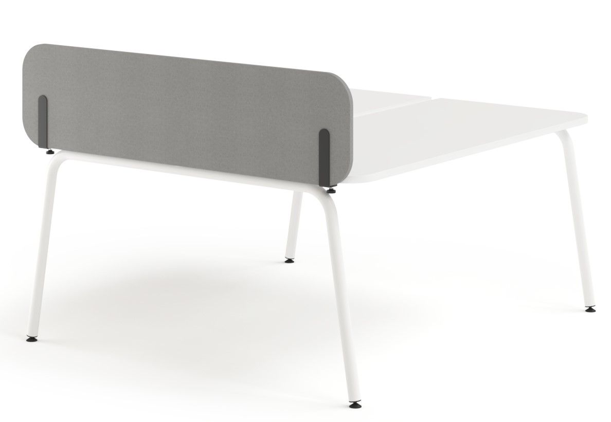 NARBUTAS - Bočný akustický paraván ROUND PET pre stoly - výška 36,5 cm