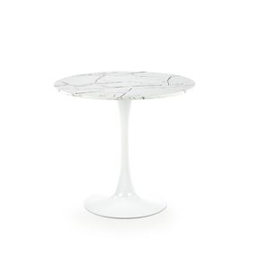 Halmar DENVER stôl, doska - biely mramor, nohy - biele