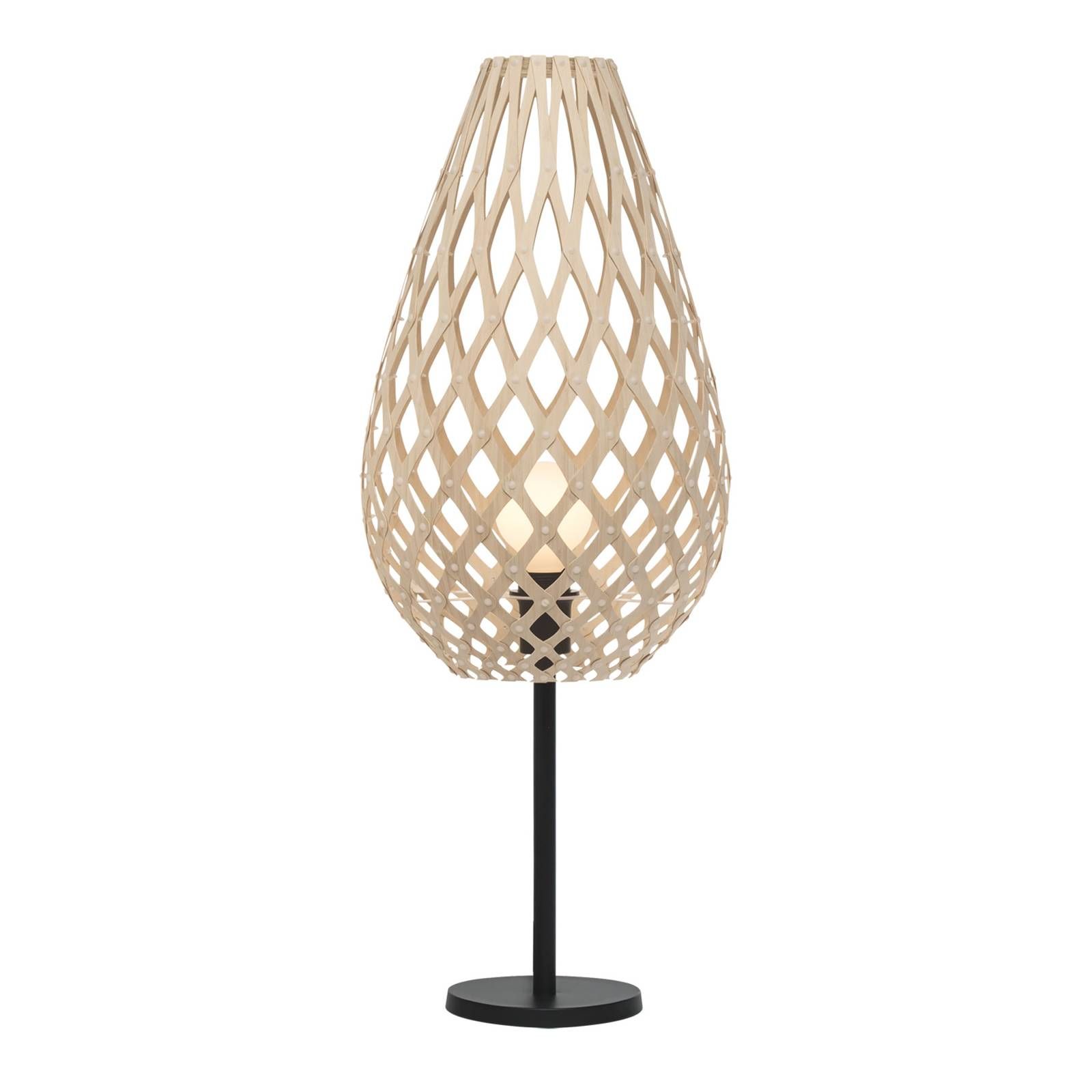 david trubridge Koura stolná lampa prírodná, Obývacia izba / jedáleň, bambus, hliník, E27, 60W, K: 80cm