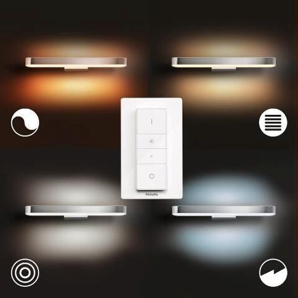 Philips Hue 8719514340831 LED kúpeľňové svietidlo nad zrkadlo Adore 1x25W | 2900lm | 2200-6500K | IP44 - stmievateľné, Bluetooth, diaľkové ovládanie, White Ambiance, chróm