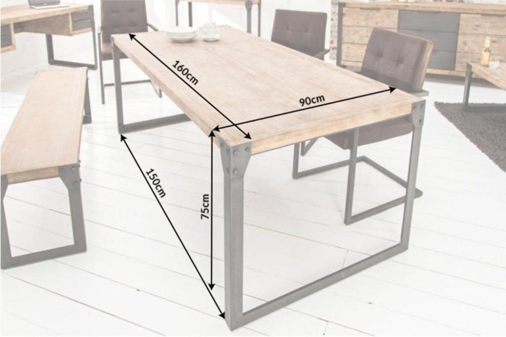 Jedálenský stôl FINEUS Dekorhome 160x90x75 cm