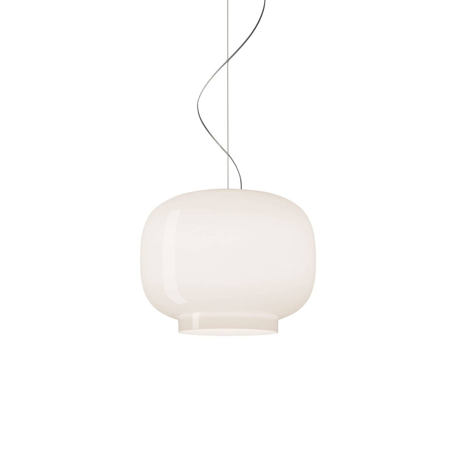 Foscarini Chouchin Bianco 1 závesné LED stmieva, Kuchyňa, fúkané sklo, 24W, K: 31cm