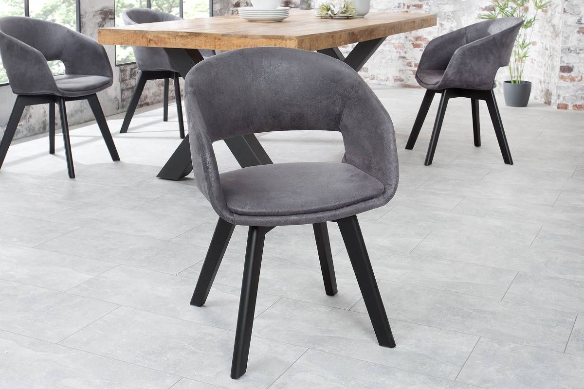 Dizajnová stolička Colby sivá antik - 