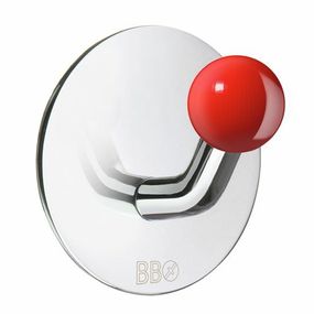 SO - BB - BK1087 - Samolepiaci vešiak na uterák červený