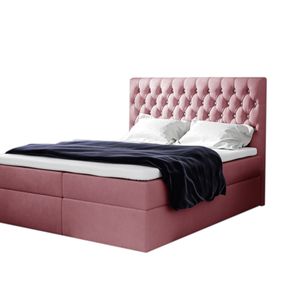 Expedo Čalúnená posteľ boxspring TOMIO + topper, 140x200, jasmine 72