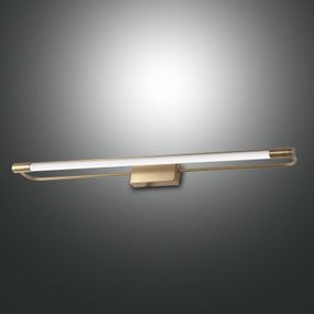 Fabas Luce Nástenné LED svietidlo Rapallo mosadz IP44 80 cm, Chodba, kov, metakrylan, 25W, L: 80 cm, K: 5cm