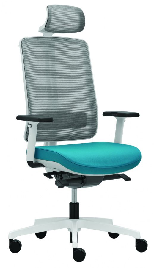 RIM kancelárska stolička FLEXI FX 1103 A, biele prevedenie