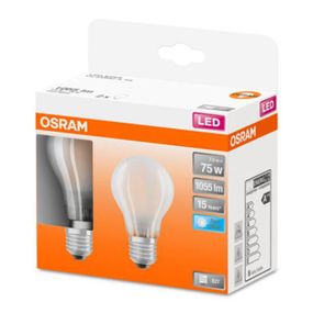 OSRAM Classic A LED E27 7, 5W 4 000K matná 2 ks, E27, 7.5W, Energialuokka: D, P: 10.5 cm