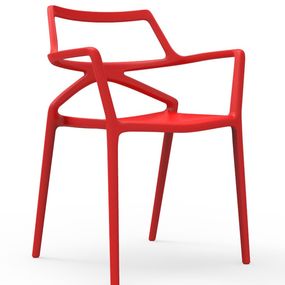 VONDOM - Stolička DELTA - červená