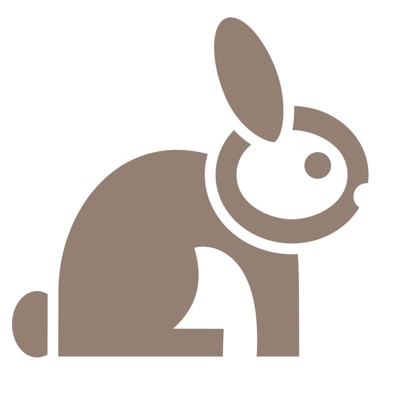 Pieris design Zajac - nálepka na stenu biela