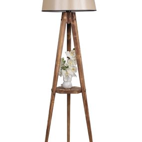 Stojacia lampa Sehbali V 160 cm hnedá/béžová