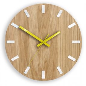 Nástenné hodiny Simple Oak hnedo-žlté