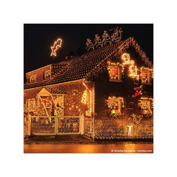 VOLTRONIC® 39453 Vianočné LED osvetlenie 10 m - teple biela 100 LED - zelený kábel