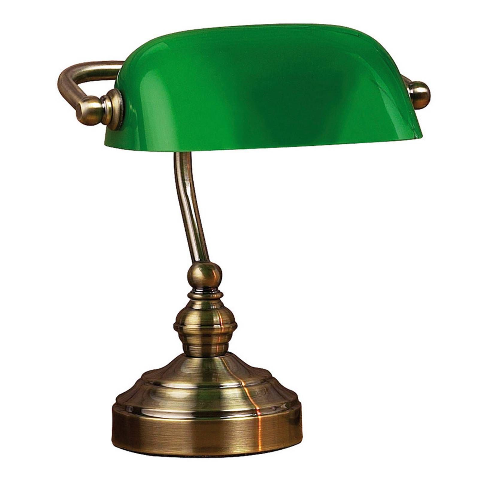 Markslöjd Stolná lampa Bankers, výška 25 cm zelená, Obývacia izba / jedáleň, kov, sklo, E14, 40W, P: 19 cm, L: 19 cm, K: 25cm