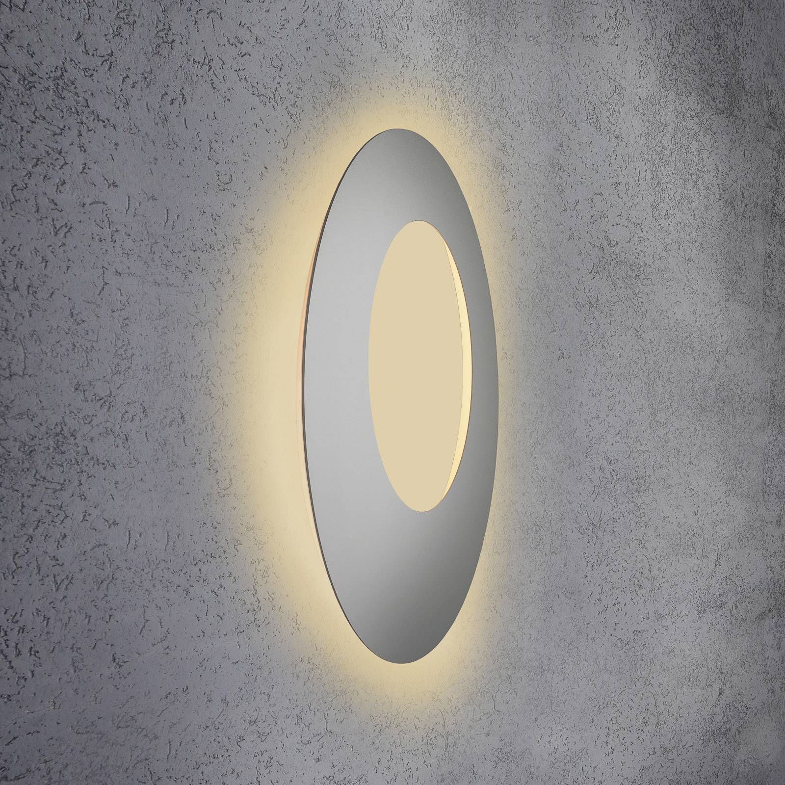 Escale Blade Open nástenné LED striebro, Ø 79 cm, Obývacia izba / jedáleň, hliník, 73W