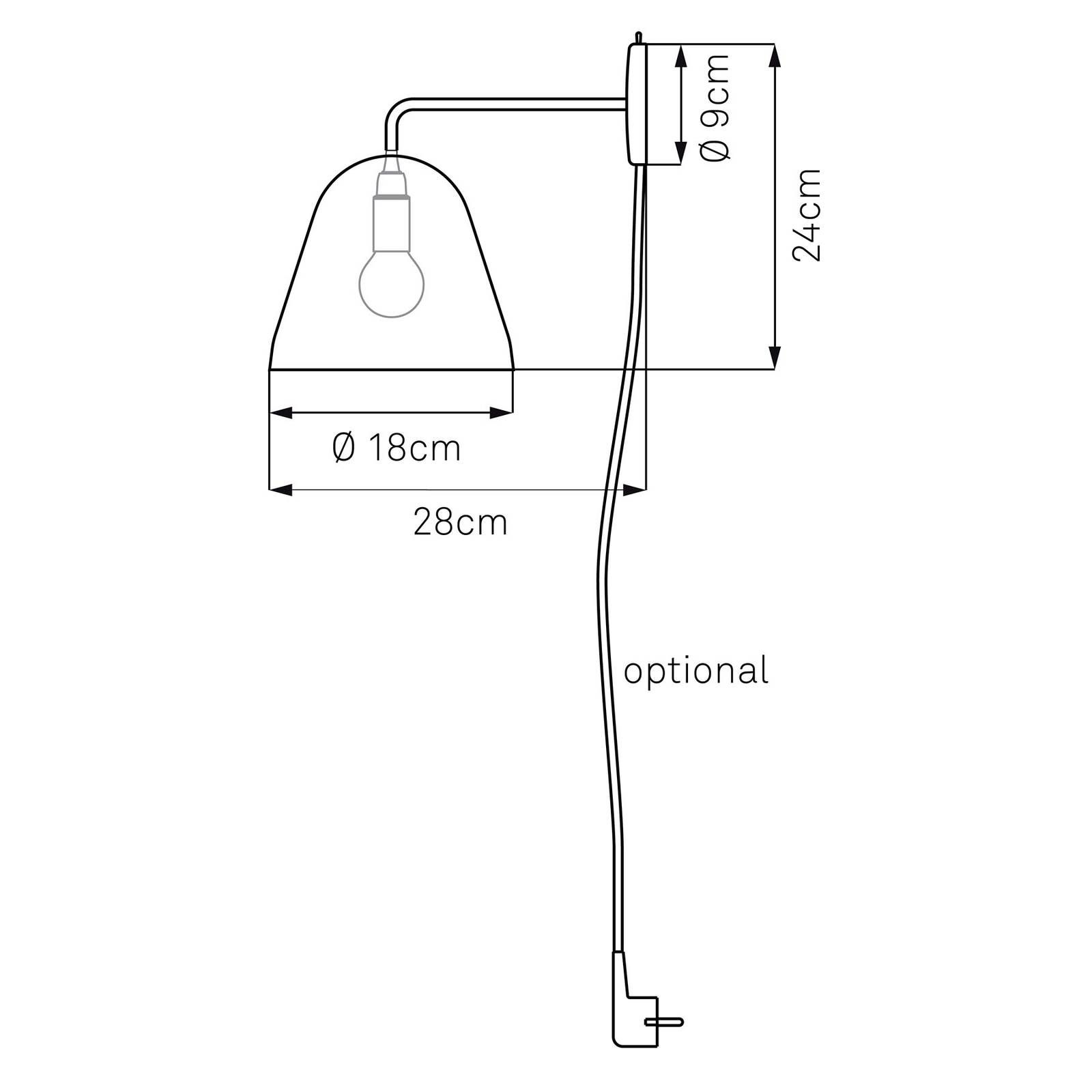 NYTA Nyta Tilt Wall nástenné zástrčka červená čierna, Obývacia izba / jedáleň, hliník, ušľachtilá oceľ, E14, 46W, L: 18 cm, K: 24cm